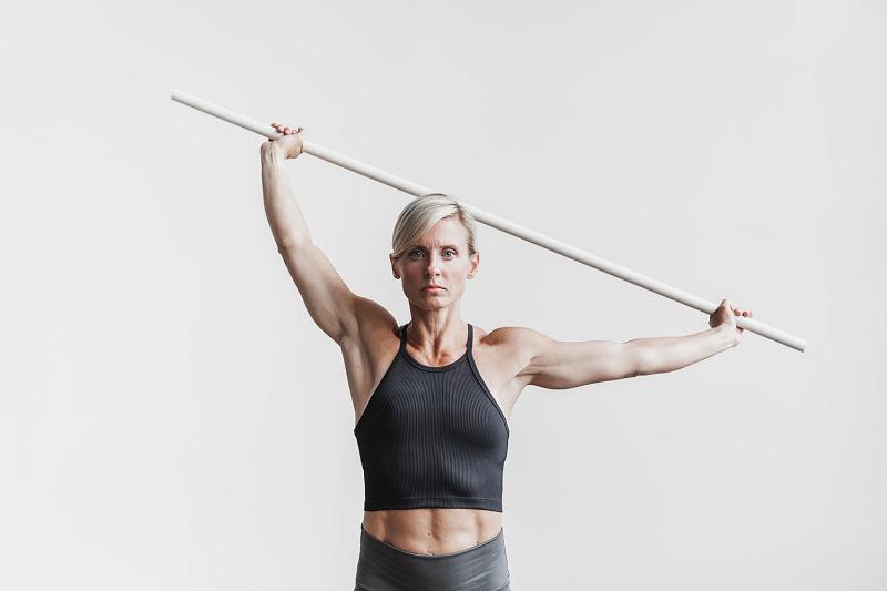 Women's Nobull Halter Crop (RIBBED) Tanks Black | SG L3217I